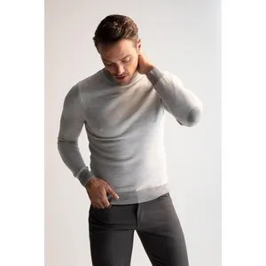 Defacto Man Standart Fit Crew Neck Tricot Pullover