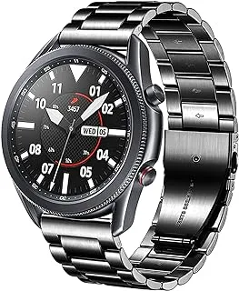 حزام DEALELE متوافق مع ساعة Samsung Gear S3 Frontier/Classic/Galaxy Watch 46mm / Galaxy 3 45mm، 22mm سوار معدني من الفولاذ المقاوم للصدأ بديل لساعة Huawei Watch 3 / GT2 46mm