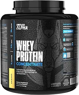 Limitless Whey Protein concentrate Banana 30 Scoops Powder 1KG