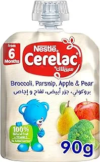 Cerelac Nestlé Cerelac Fruits & Vegetables Puree Pouch Broccoli, Parsnip, Apple & Pear 90g