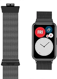 Urtone Bracelet Compatible with Huawei Watch Fit, Stainless Steel Mesh Metal Watch Strap for Huawei Watch Fit