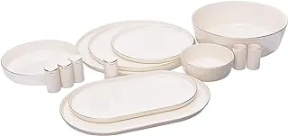 Porland Porcelain Chopin Platinum Banded Dinner For 12 People Set For Home Uses, Restaurants & Hotels, Set Of 60 Pcs.