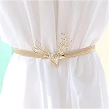 Curtain Buckle 1pc Metal Pearl Elk Leaves Curtain Clip Curtains Holders Tieback Buckle Clips Curtain Accessories Home Decor Decorations Tools (Color : Antlers gold)