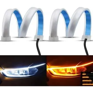 2pcs Car Headlight LED Strip, Flexible Waterproof Tape