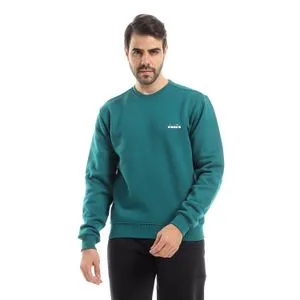 Diadora Men's Solid Sweatshirt - Turquiose