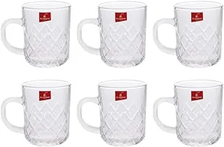 Blink Max brand cup set, pure glass, set of 6 pieces, code: B04-1