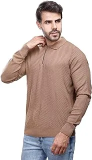 COUP mens Sweater with Zip and Long Sleeves Pullover Sweater