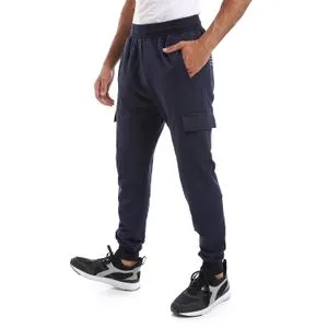 Diadora Men Cotton Sweatpant Pants With Side Pockets  - Navy