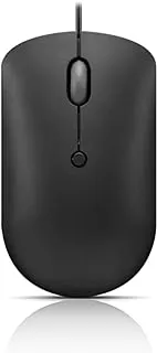 Lenovo 400 USB-C Wired Compact Mouse, 4 Button USB Mouse for Laptops and Computers, Adjustable 2400 DPI, Left or Right Hand, GY51D20875, Black