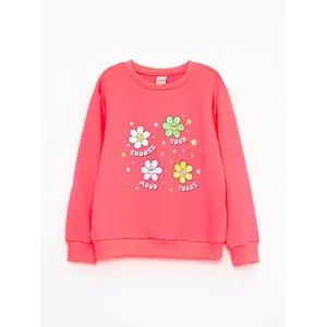 LC Waikiki Crew Neck Printed Long Sleeve Girl Sweatshirt