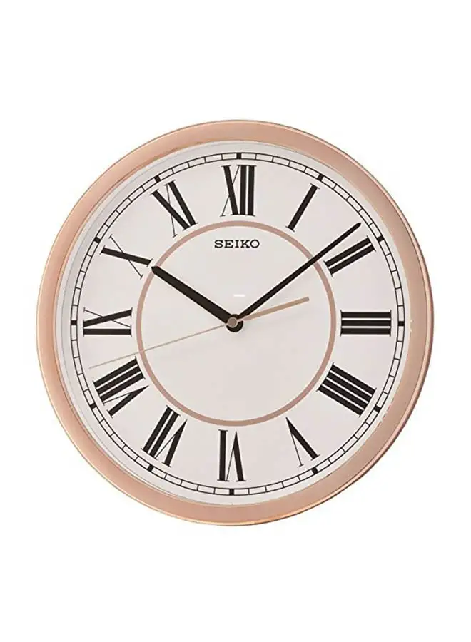 Seiko QXA665P Analog Wall Clock - White/Copper Dial