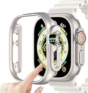 حافظة top4cus مقاس 49 مم متوافقة مع ساعة Apple Watch Ultra، غطاء حماية فائق من سلسلة iwatch مقاس 49 مم، غطاء وجه iWatch Ultra مقاس 49 مم مع لون iwatch الأصلي، بدون واقي شاشة (49 مم، ضوء النجوم)