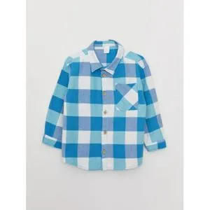 LC Waikiki Long Sleeve Plaid Patterned Baby Boy Shirt