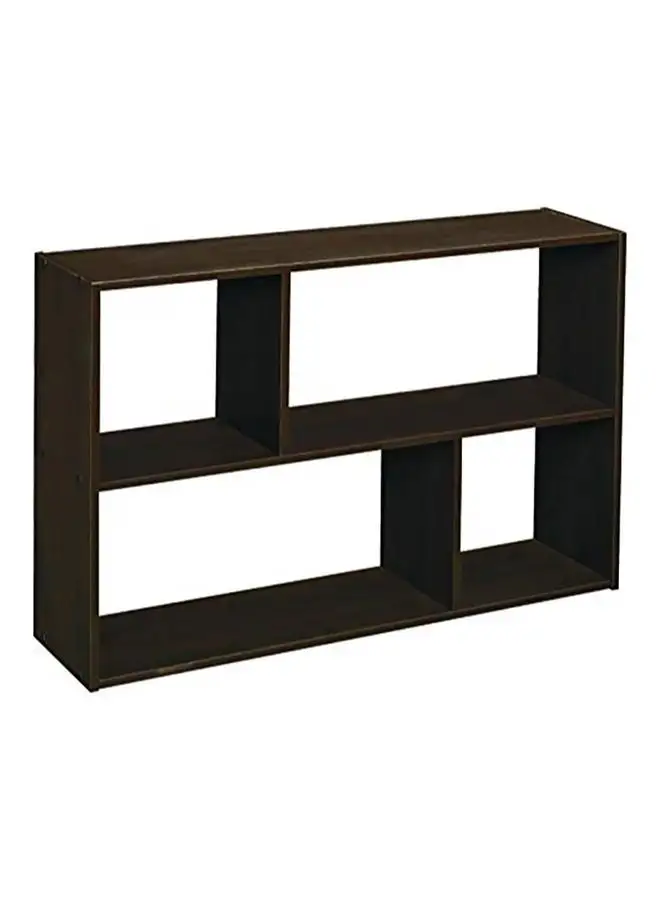 Generic Wall Mounted Bookcase Brown 80x55x15cm