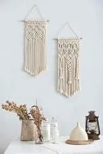 2 Pieces Macrame Woven Wall Hanging Boho Chic Handmade