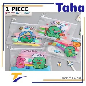 Taha Offer Cute Transparent Multi-functional PVC Zipper Bag 1 Piece