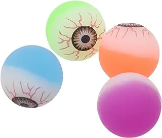 accessories shop Hard Silicone Balls With Eye Design Add More Fun And Creativity For Kids Set Of 4 Pieces - Multi Color