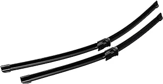 ND038 Set Of 2 Pieces OF Car Wiper Blades For Chevrolet Optra, Size 22-19 With Perfect Design, Premium And Long Lasting Material - Black