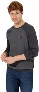 U.S. Polo Assn. Men Cotton-Slim-Full Sleeves-Color Sleeves Pullover Sweater