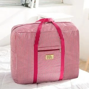 One Piece Foldable Striped Style Travel Bag.