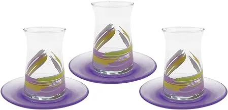 LAV TONE Cay Seti Tea Glass /180 mm / 12 Pcs Including Saucers/Elegant design, Trusted Brand, Attractive shape/High Quality Materials /