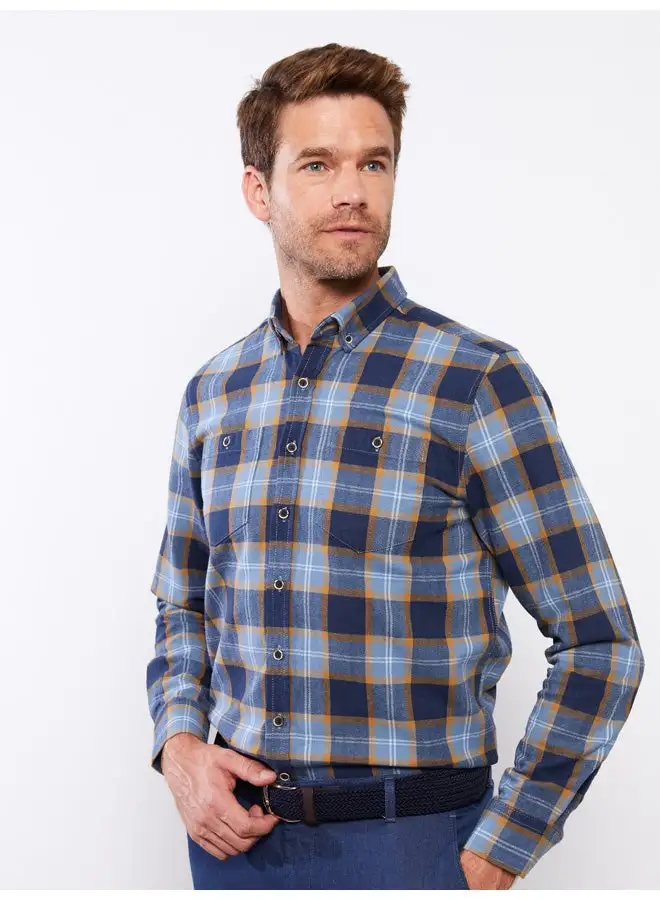 LC WAIKIKI Regular Fit Long Sleeve Plaid Men's Shirt