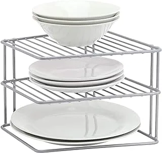 SmashingDealsDirect 3 Tier Corner Kitchen Plate Rack - Grey