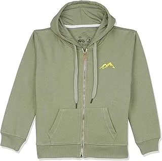 Nas Trends for Fashion SAE NAS Trends Cold Mountain Kids Unisex Oversized Zip-up Hoodie - Olive- 8 Yrs