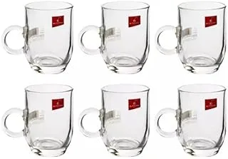 Pure crystal glass mugs, the famous blinkmax brand, box of 6 pieces, large size, code: 316