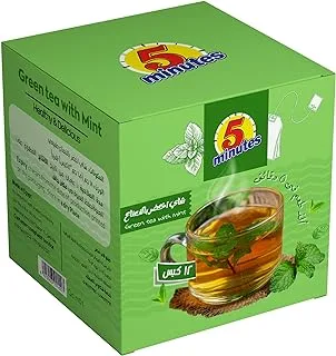 5 Minutes Mint green tea, 18 gm - 12 sachet