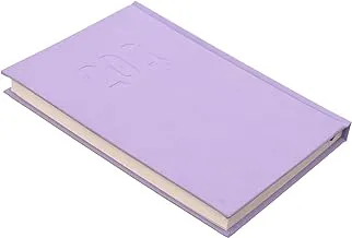 Borg El-Arab High Quality Large Arabic Desk Dairy 2024 Leather Hard Cover With All Emergancy Number List - Lilac