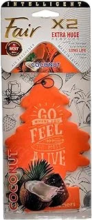 Fair ND084 Hanging Car Air Freshner, Coconut Scent With Perfect Design, Premium And Eco-Friendly Material - Multi Colour