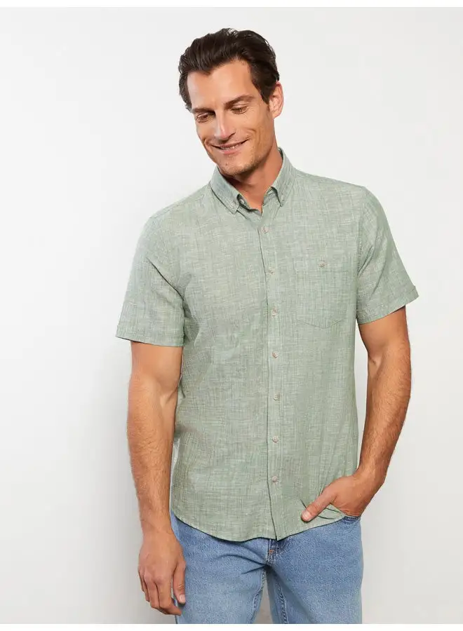 LC WAIKIKI Regular Fit Short Sleeve Linen Men's Shirt