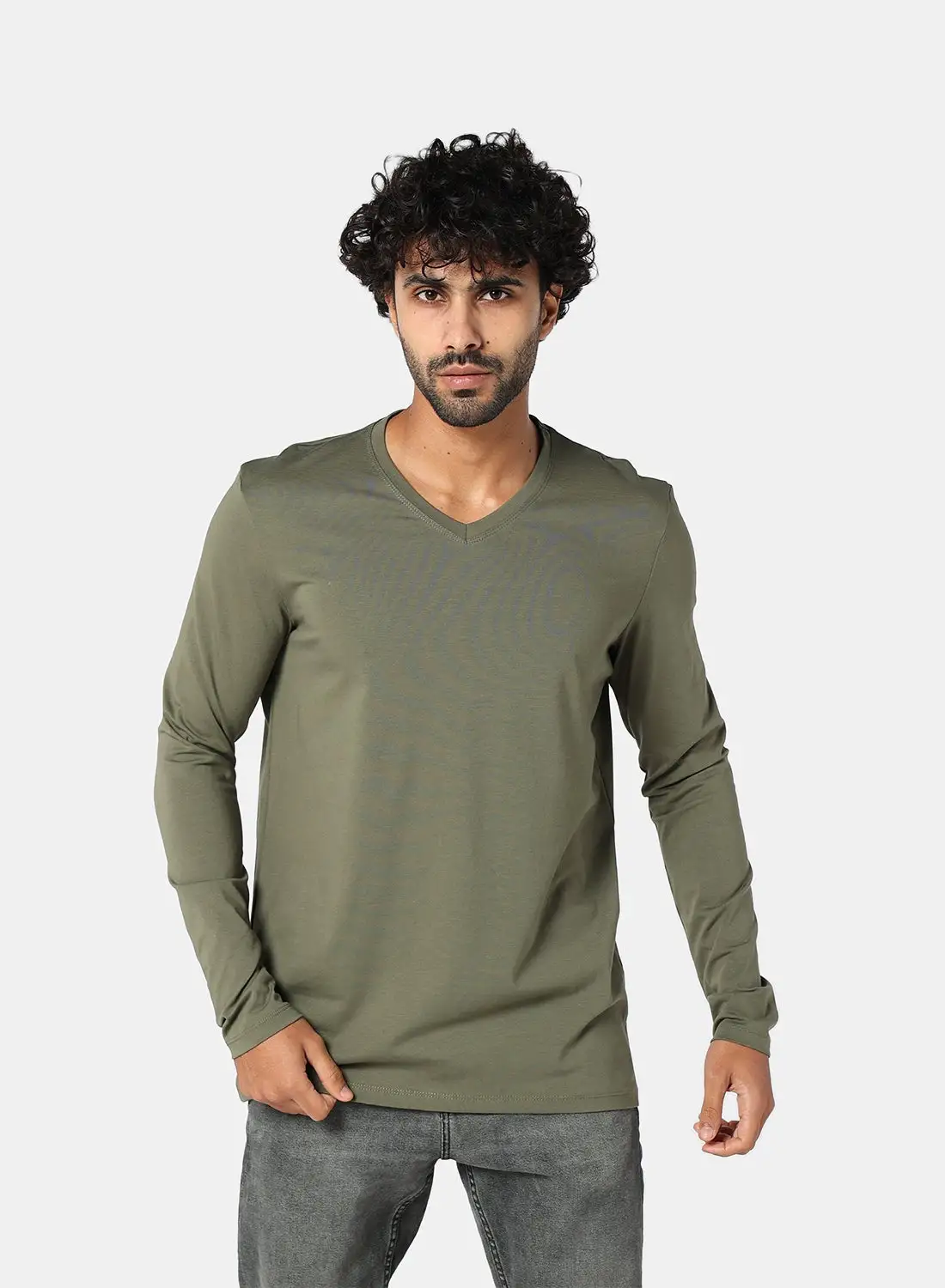 OR V NECK LONG SLEEVES T-SHIRT