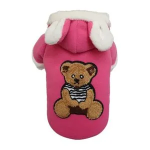 Kitty Coat Long Sleeves Cat Winter Hoodie Pink