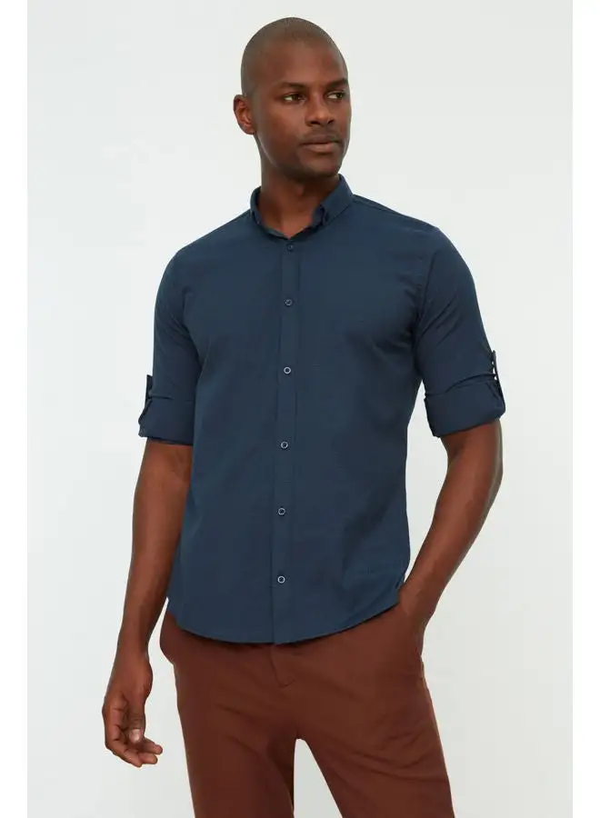 trendyol Man Shirt Indigo