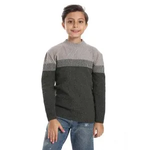 Caesar Wool Boys Pullover With Multi Design