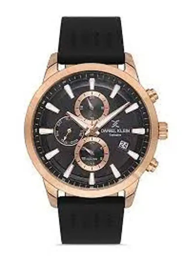 DANIEL KLEIN Leather Chronograph Watch DK.1.13290-3