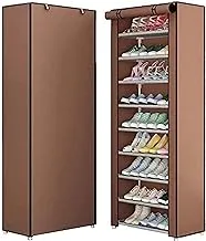 Canvas Shoe Cabinet, Brown