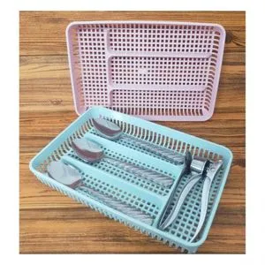 Drainer And Small Organizer For Spoon And Fork Drawer - 2 Pieces