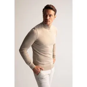 Defacto Man Regular Fit Mock Turtle Neck Tricot Pullover