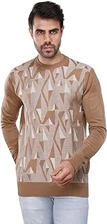 COUP Regular Fit Jacquard Pullover For Men Color Beige Size 2XL