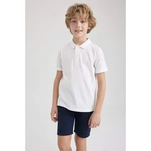 Defacto Boy Regular Fit Polo Neck Pique Short Sleeved Polo T-Shirt.