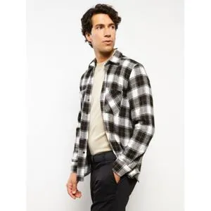 LC Waikiki Regular Fit Long Sleeve Plaid Gabardine Men's Shirt