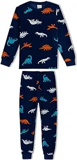 DeFacto Boys Dinasours printed long sleeve top and pants Knitted Pyjama set