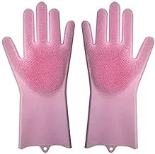 Magic Reuseable Silicone Gloves with Wash Scrubber