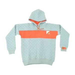 Bongo Boys Long Sleeves Slip On Hoodie - Baby Blue & Orange