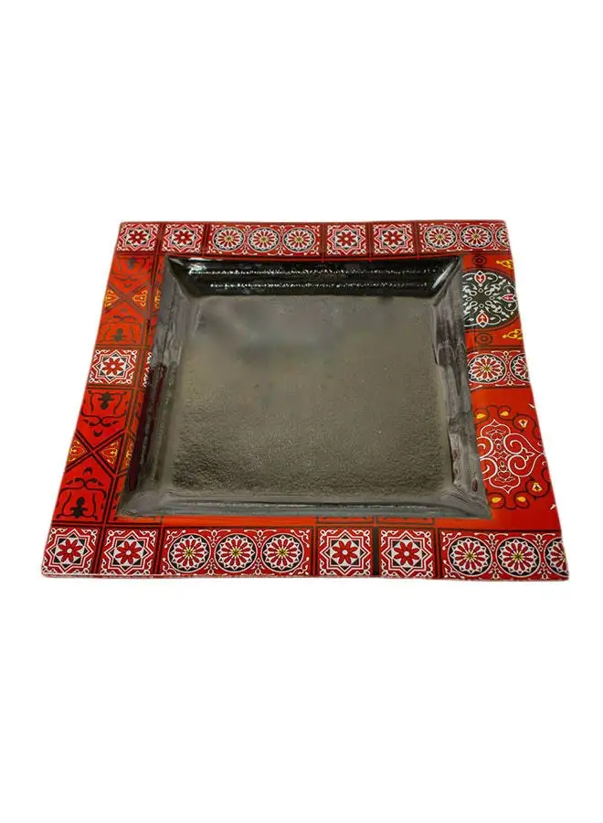 Rosa By Fathy Mahmoud Glass Serving Plate Square