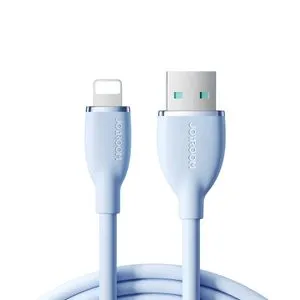 JOYROOM 3A USB-A To Lightning Colorful Silicone Fast Charging Cable 1.2m - Blue