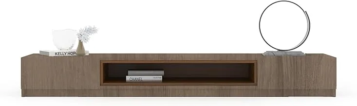 Nine elements-TVU-200-C-W-Light wood TV UNIT 2 leafs and central shelf - 200x25 cm 200 CMx45 CMx25 CM